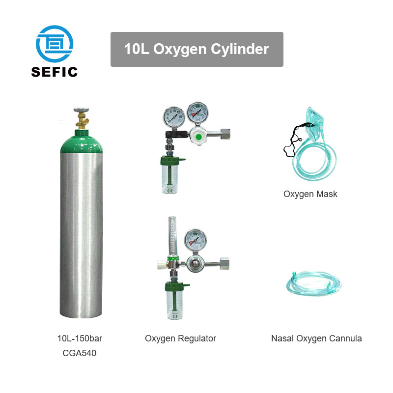 10L Medical Oxygen Cylinder with Valve